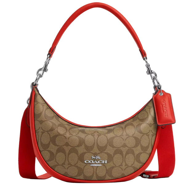 Buy Coach Aria Shoulder Bag In Signature Canvas in Khaki/ Miami