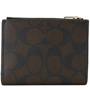Buy Coach Bifold Wallet In Signature Canvas in Brown Black CM852 Online in Singapore | PinkOrchard.com