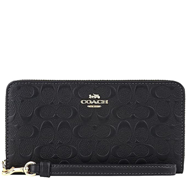国内即発【COACH】CR546 Medium Zip Around Wallet black 長財布 COACH® | Essential Medium Zip Around Wallet