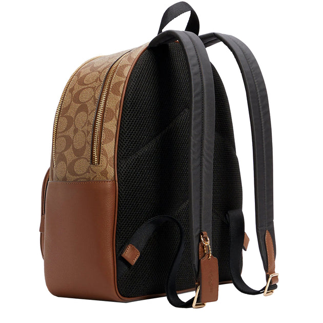 baby backpack in signature canvas coach Coach Court Backpack Bag In Signature Canvas in Khaki/ Saddle 2 5671 –  PinkOrchard.com