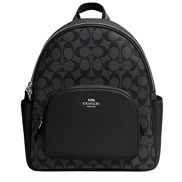 Coach Court Backpack Bag In Signature Canvas in Graphite/ Black 5671 –