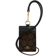 Buy Coach Id Lanyard In Signature Canvas in Brown/ Black 63274 Online in Singapore | PinkOrchard.com
