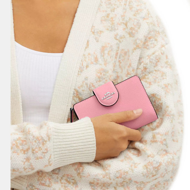 Buy Coach Medium Corner Zip Wallet in Flower Pink 6390 Online in