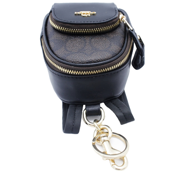 coach backpack coin purse Mini Court Bag Charm In Signature Canvas in Walnut/ Black CX066 unique biker gifts Spot Cat Toy Fishing Smooth leather Zip closure Colour:Purdy Shad