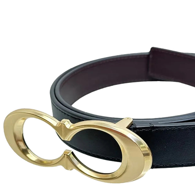 Buy Coach Signature Buckle Belt, 25 Mm in Black/ Gold C1725 Online in Singapore | PinkOrchard.com