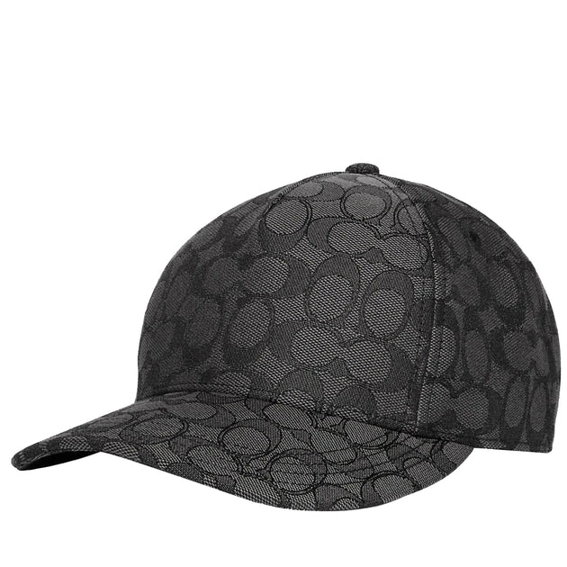 未使用品新品　COACH Bsball Hat Charcoal XS/S Coach-Signature-Jacquard-