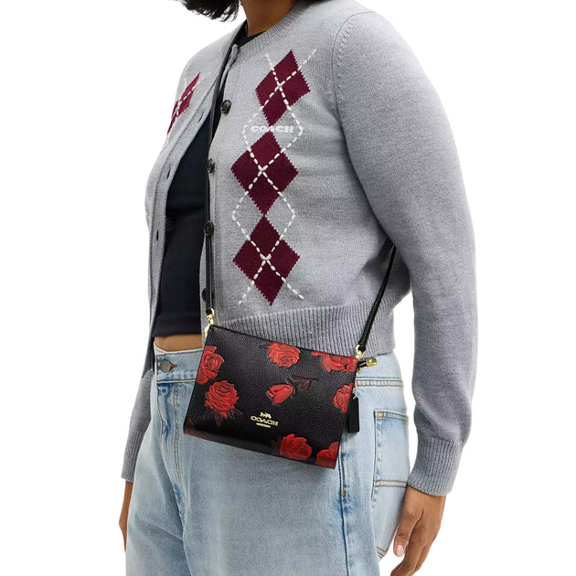 Coach Slim Crossbody Bag With Floral Print CCI76 | Designer Bags
