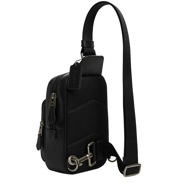 Buy Coach Track Pack Bag 14 In Signature Canvas In Charcoal/Black