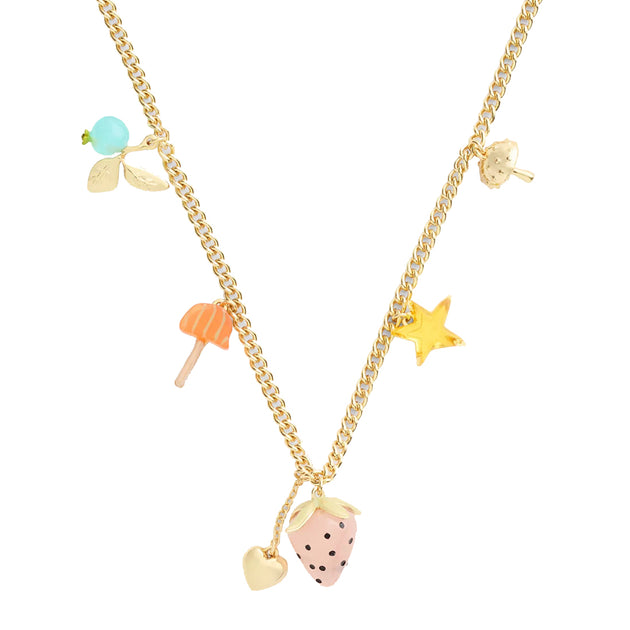 Buy Coach X Observed By Us Strawberry Heart Charm Necklace in Gold
