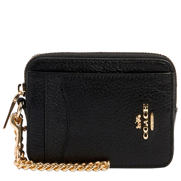 Coach Zip Card Case in Black 6303