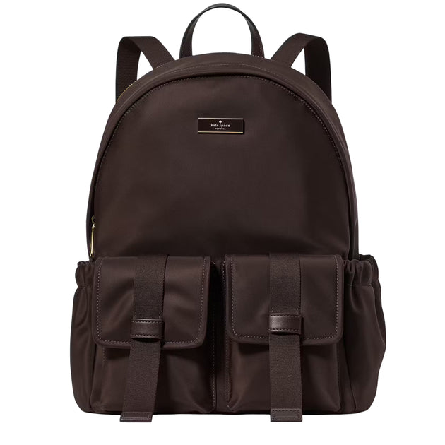 Kate Spade Carter Nylon Cargo Large Backpack Bag - Hot Fudge 