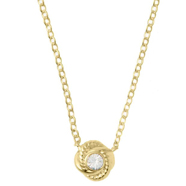 Buy Kate Spade Infinity & Beyond Knot Mini Pendant Necklace in Clear/ Gold o0ru2833 Online in Singapore | PinkOrchard.com
