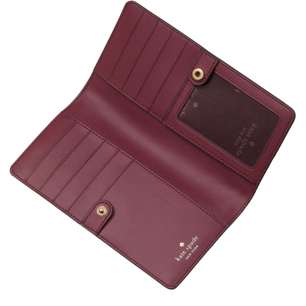 Buy Kate Spade Madison Large Slim Bifold Wallet in Berry Cream