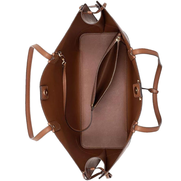 Buy Michael Kors Edith Large Open Leather Tote Bag in Luggage