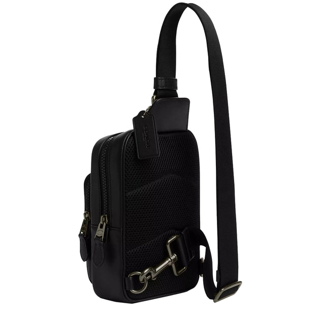 Buy Coach Track Pack Bag 14 In Signature Canvas In Khaki/ Black