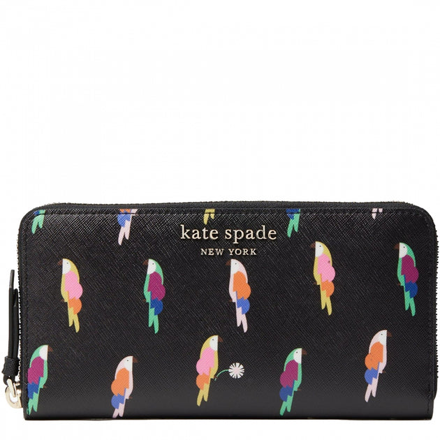 Kate Spade Flock Party Large Continental Wallet in Black Multi –  PinkOrchard.com