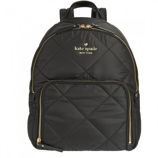 Kate Spade Watson Lane Quilted Hartley Backpack Bag- Black –