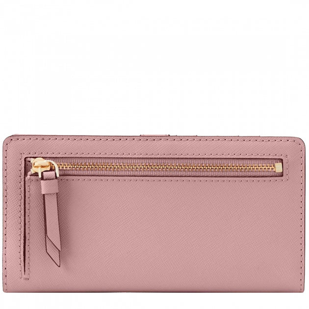 Kate Spade Cameron Large Slim Bifold Wallet in Dusty Peony