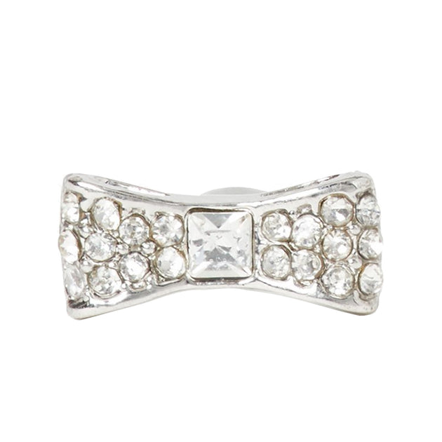 Kate Spade Ready Set Bow Pave Bow Studs Earrings in Clear/ Silver o0ru1560