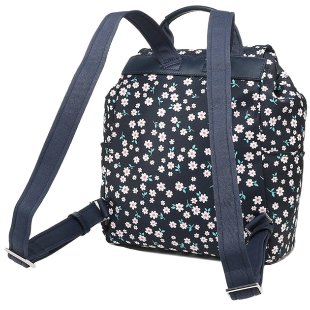 Kate Spade Carley Fleurette Toss Flap Backpack Bag in Blue Multi wkr00