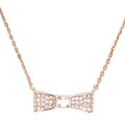 Buy Kate Spade Ready Set Bow Pave Bow Mini Pendant Necklace in Clear/ Rose Gold o0ru2738 Online in Singapore | PinkOrchard.com