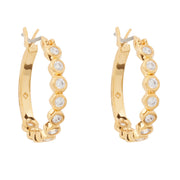 Buy Kate Spade Full Circle Huggies Earrings in Clear/ Gold o0ru2767 Online in Singapore | PinkOrchard.com
