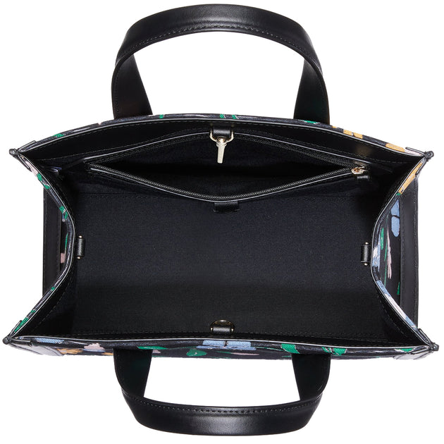 Kate Spade Manhattan Floral Jacquard Small Tote Bag in Black Multi
