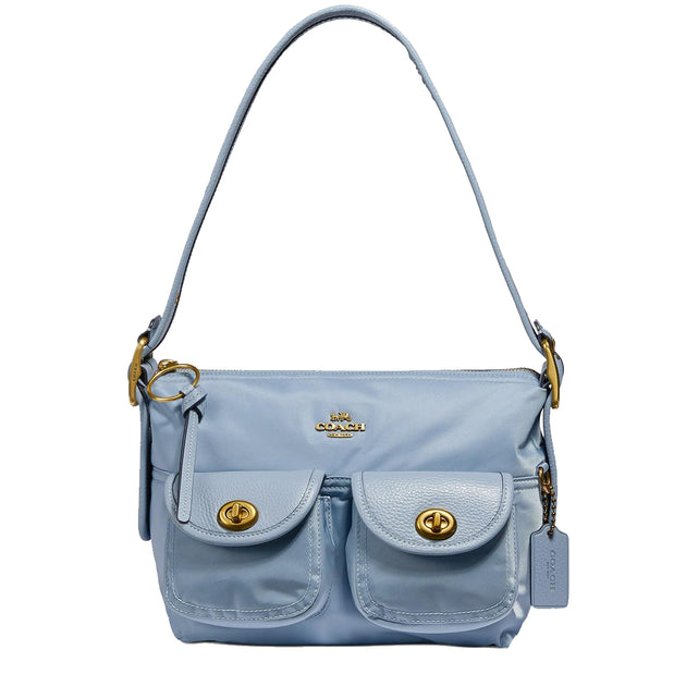 Coach Nylon Cargo Shoulder Bag in Bluebell