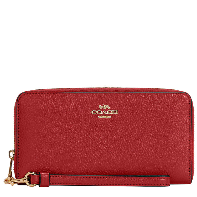 Coach Long Zip Around Wallet in Red C4451 – PinkOrchard.com