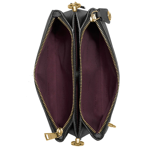 Coach Double Zip Shoulder Bag in Black C4645