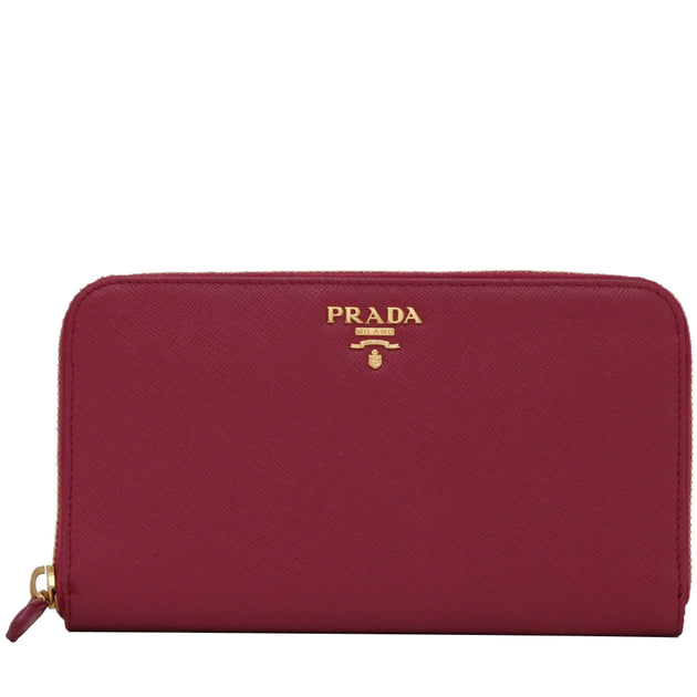 小物 1M0506 SAFFIANO Prada Black Quilted Saffiano Metal Leather Zip Wallet 1M0506