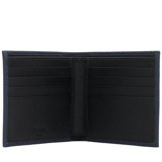 Prada Saffiano Leather Wallet, Men, Baltic Blue