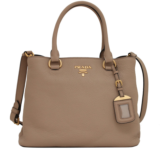 Prada 1BA058 Vitello Phenix Leather Convertible Bag – PinkOrchard.com