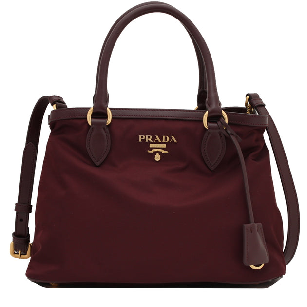 DESIGNERS :: PRADA :: Prada Womens Burgundy Bandoliera Tessuto