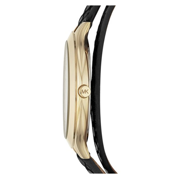 Michael Kors Watch MK2315- Slim Runway Gold Dial Black  display picture 1