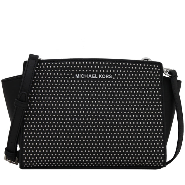 Michael kors selma medium saffiano leather messenger discount