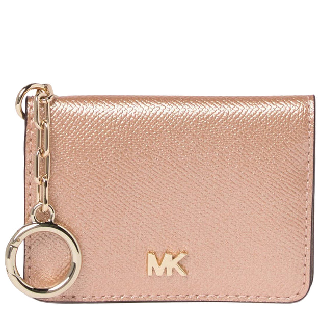 Michael Kors Leather Key Ring Card Holder in Ballet –