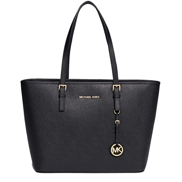 Michael Kors Jet Set Travel Saffiano Leather Medium Top Zip Multi