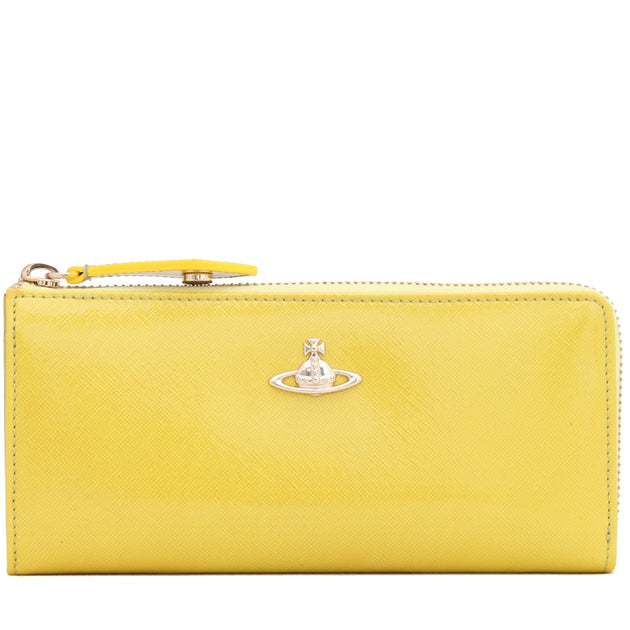 Vivienne Westwood Patent Saffiano Leather Long Zip Around Woman