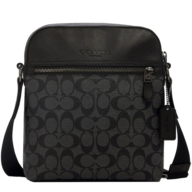 Buy Coach Houston Flight Bag in Signature Canvas in Charcoal