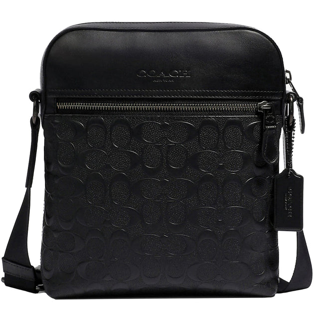 Buy Coach Houston Flight Bag In Signature Leather in Black 4009