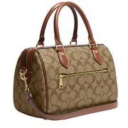 Buy Coach Rowan Satchel Bag In Signature Canvas in Khaki/ Saddle 2 CH280 Online in Singapore | PinkOrchard.com