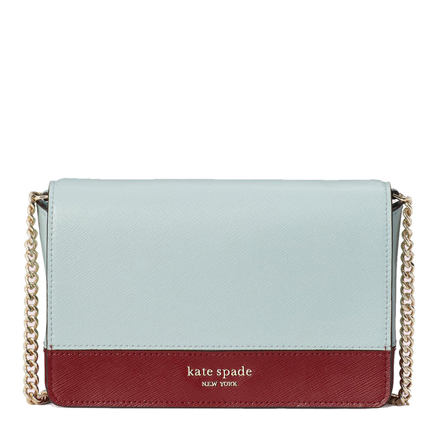 Kate Spade Spencer Chain Wallet Crossbody Bag in Cloud Mist Multi pwru7864