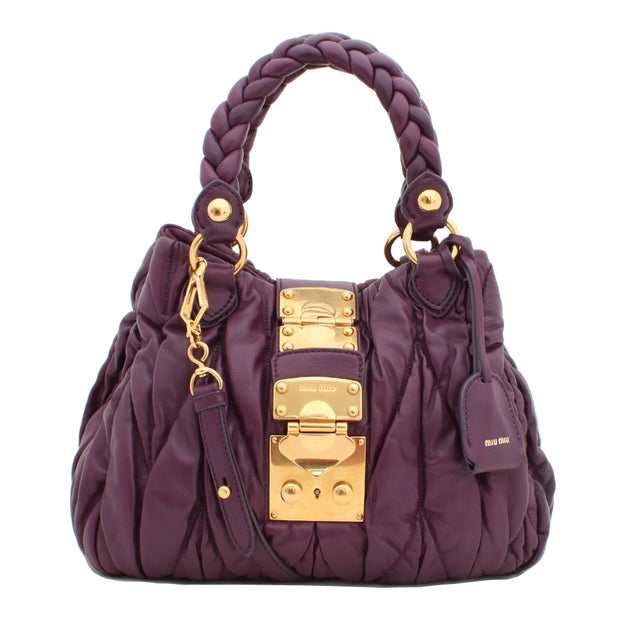miu miu キルティングバッグ パープル miu miu キルティングバッグ パープル