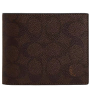 Front View of Coach 3 In 1 Wallet In Signature Canvas - Mahogany Multi CX209