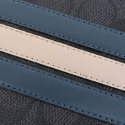 Closeup of Coach 3 In 1 Wallet In Signature Canvas With Varsity Stripe - Charcoal/ Denim/ Chalk CW385