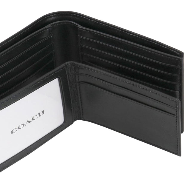 Interior View of Coach 3 In 1 Wallet In Signature Canvas With Varsity Stripe - Charcoal/ Denim/ Chalk CW385