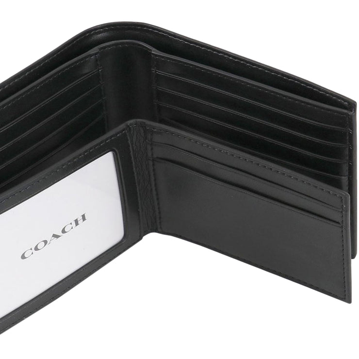 Interior View of Coach 3 In 1 Wallet In Signature Canvas With Varsity Stripe - Charcoal/ Denim/ Chalk CW385