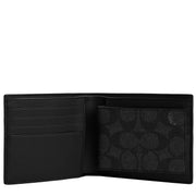 Interior View of Coach 3 In 1 Wallet In Signature Canvas With Varsity Stripe - Charcoal/ Denim/ Chalk CW385