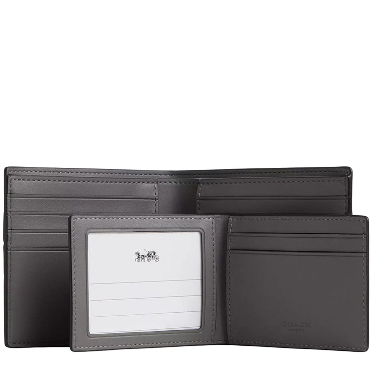 Interior View of Coach 3 In 1 Wallet In Signature Canvas With Varsity Stripe - Grey Multi CW385